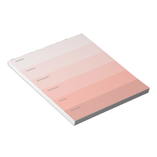 Bloc-note Moderne Pink Daily Planner (Incliné)