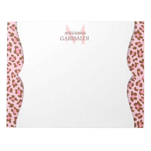 Bloc-note Moderne Poster de animal Choco rose fille personna (Devant)