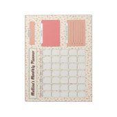 Bloc-note Moderne Rétro Chaud Orange Saupoudrer Candy Mensue (Tourné)