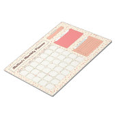 Bloc-note Moderne Rétro Chaud Orange Saupoudrer Candy Mensue (Incliné)