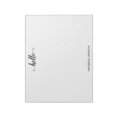 Bloc-note Moderne Rustique Chic Élégant Script Black Grey Bo (Tourné)