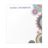 Bloc-note Moderne Simple Chic Élégant Style Mandala (Devant)
