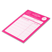 Bloc-note Moderne simple Magenta Ajouter un logo | Feuilles  (Incliné)