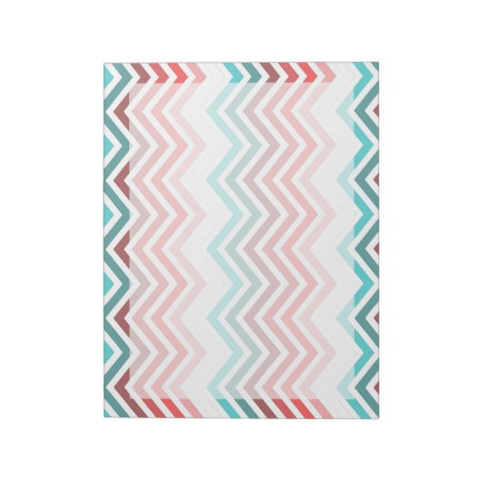 Bloc-note Moderne, tendance, chevron zigzag coloré (Tourné)
