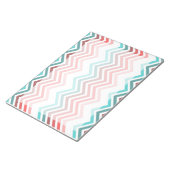 Bloc-note Moderne, tendance, chevron zigzag coloré (Incliné)