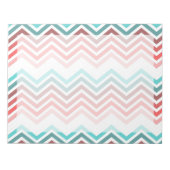 Bloc-note Moderne, tendance, chevron zigzag coloré (Devant)