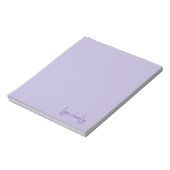 Bloc-note Moderne Tendance Élégant Pastel Violet Mignon (Tourné)