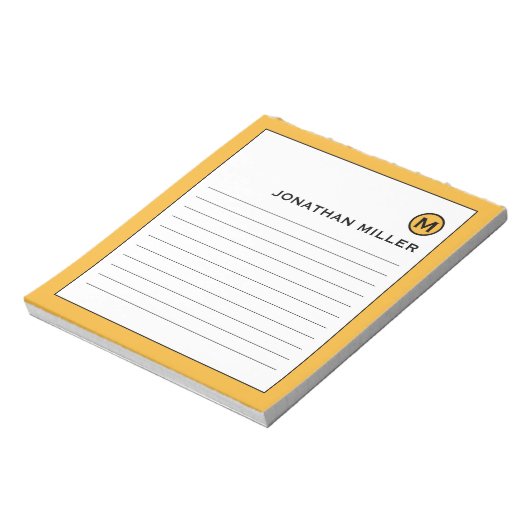 Bloc-note Moderne Tendance moutarde Jaune Linne (Tourné)