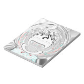 Bloc-note Moderne Urban Ash Gris Flora Abstrait Motif Art (Tourné)