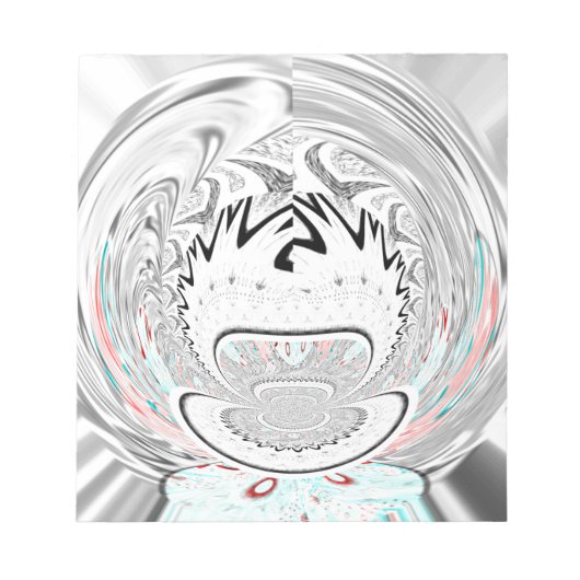 Bloc-note Moderne Urban Ash Gris Flora Abstrait Motif Art (Devant)