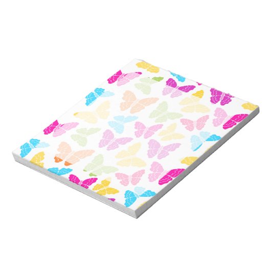 Bloc-note Moderne Vibrant Arc-en-ciel Butterfly mûre Motif (Tourné)