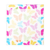Bloc-note Moderne Vibrant Arc-en-ciel Butterfly mûre Motif (Devant)