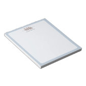 Bloc-note Modert Mocha Mousse Monogram Poussiéreux Bleu (Incliné)