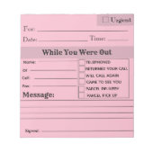 Bloc-note Modifiable pendant que vous étiez en dehors du Blo (Devant)