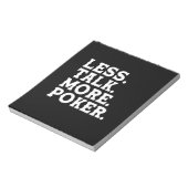 Bloc-note Moins de parler plus Poker (Tourné)