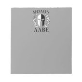 Bloc-note Molon Labe Spartan Mask Armor Laurels Monochrome (Devant)