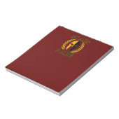 Bloc-note Molon Labe Spartan Mask Laurels Rouge Bourgogne (Tourné)