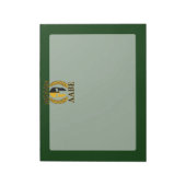 Bloc-note Molon Labe Spartan Mask Laurels sur Green (Tourné)