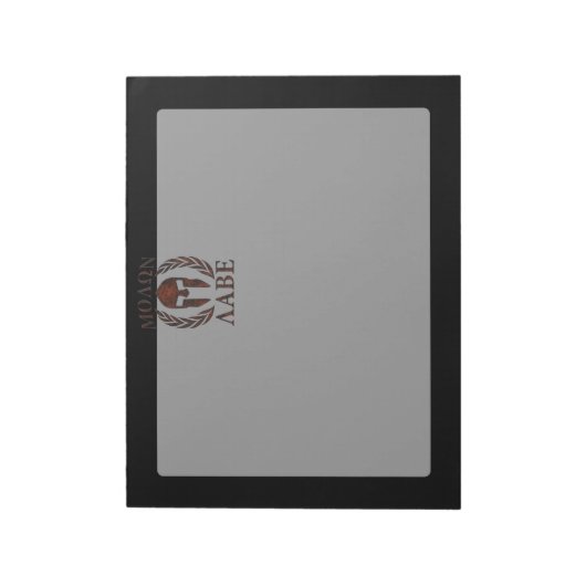 Bloc-note Molon Labe Spartan Warrier Laurels en fer Masque (Tourné)