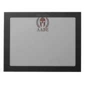 Bloc-note Molon Labe Spartan Warrier Laurels en fer Masque (Devant)
