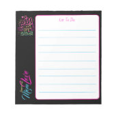 Bloc-note MOM source d'amour Graffiti arabe Noir et Rose (Devant)