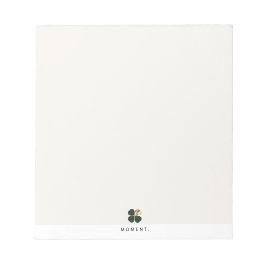 Bloc-note Moment Gilded Clover Luxe Minimalist Notepad (Devant)