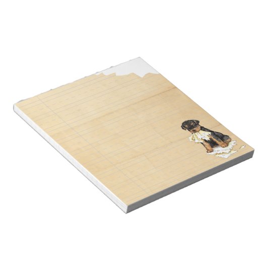 Bloc-note Mon Airedale a mangé mon travail (Incliné)