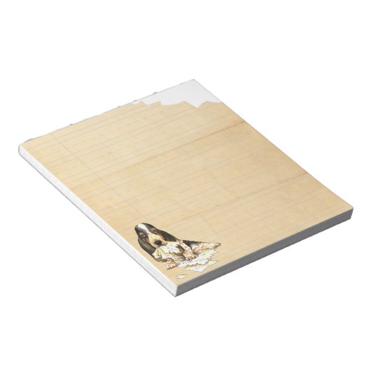 Bloc-note Mon Basset Mange Ma Maison (Incliné)