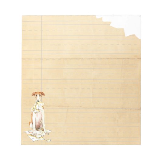 Bloc-note Mon Borzoi A Mangé Ma Maison (Devant)
