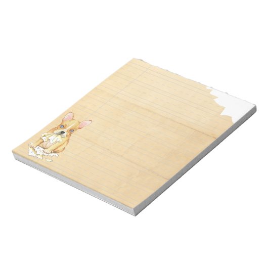 Bloc-note Mon Bulldog Français Mange Mes devoirs (Tourné)