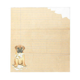 Bloc-note Mon Bullmastiff A Mangé Ma Maison