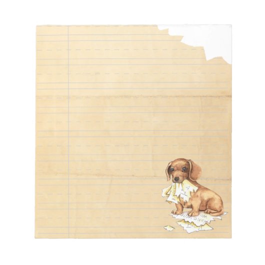 Bloc-note Mon Dachshund A Mangé Mes Devoirs (Devant)