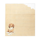 Bloc-note Mon Dachshund allongé a mangé mes devoirs (Devant)