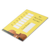 Bloc-note Mon dossier de pratique Violon jaune (Incliné)