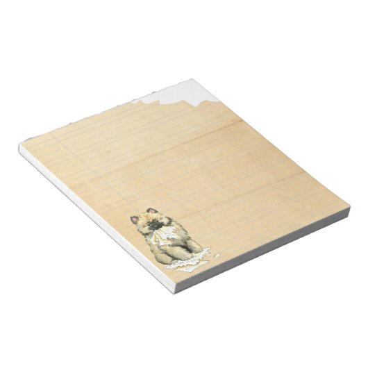 Bloc-note Mon Keeshond A Mangé Mes devoirs (Incliné)