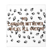 Bloc-note mon labo marche sur moi (Devant)