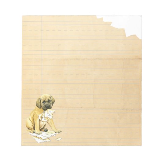 Bloc-note Mon Mastiff A Mangé Mes Devoirs (Devant)