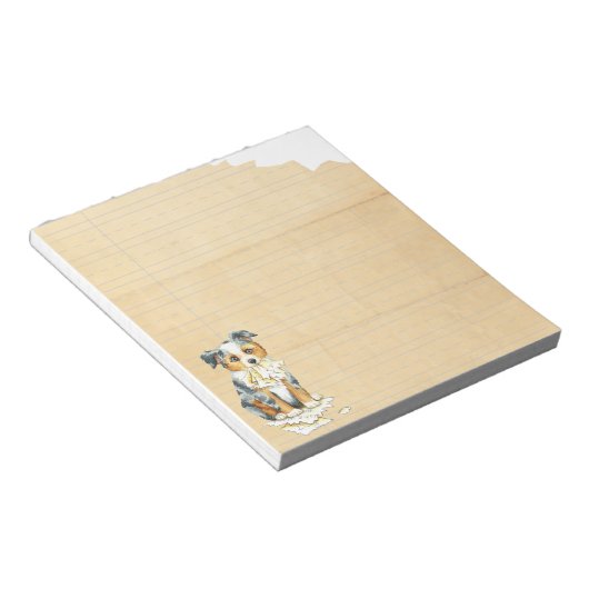 Bloc-note Mon Mini Berger Américain A Mangé Mes Devoirs (Incliné)