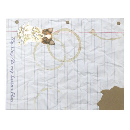 Bloc-note Mon Papillon a mangé mon plan de leçon (Devant)