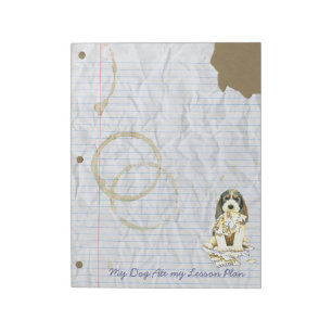 Bloc-note Mon PBGV a mangé mon plan de leçon