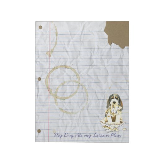 Bloc-note Mon PBGV a mangé mon plan de leçon (Tourné)