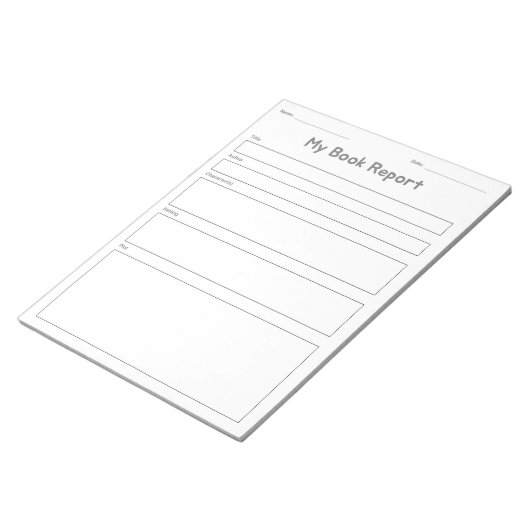 Bloc-note Mon rapport de livre (Incliné)