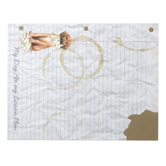 Bloc-note Mon Redbone Mangé Mon plan de leçon (Devant)