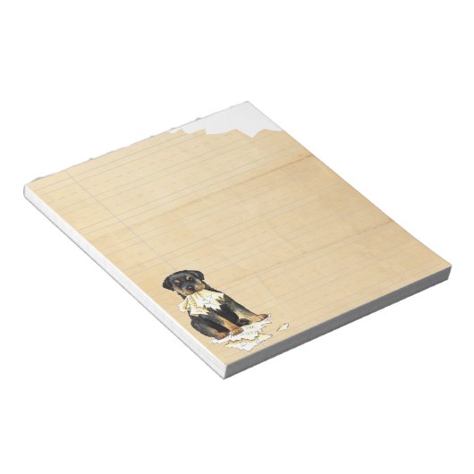Bloc-note Mon Rottweiler a mangé mes devoirs (Incliné)