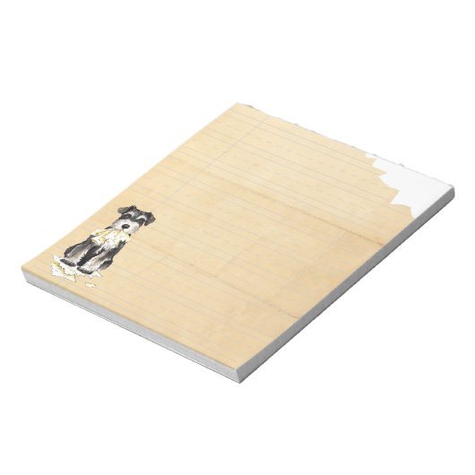 Bloc-note Mon Schnauzer Miniature A Mangé Mes Devoirs (Tourné)