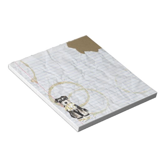 Bloc-note Mon Schnauzer Miniature A Mangé Mon Plan De Leçon (Incliné)