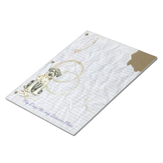 Bloc-note Mon Schnauzer Standard A Mangé Mon Plan De Leçon (Incliné)