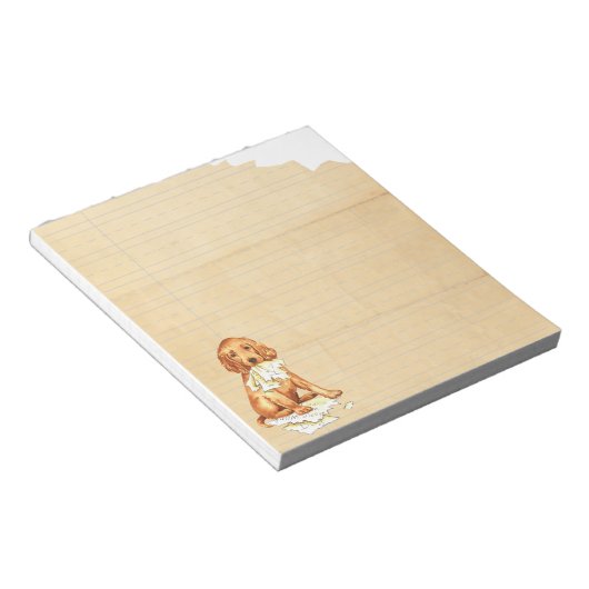 Bloc-note Mon Setter irlandais a mangé mes devoirs (Incliné)