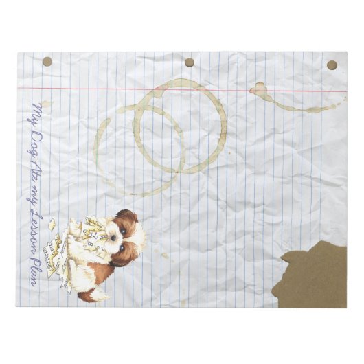 Bloc-note Mon Tzu Shih a mangé mon plan de leçon (Devant)