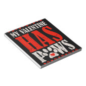 Bloc-note Mon Valentin a des pattes Valentines Jour Drôle Ch (Incliné)